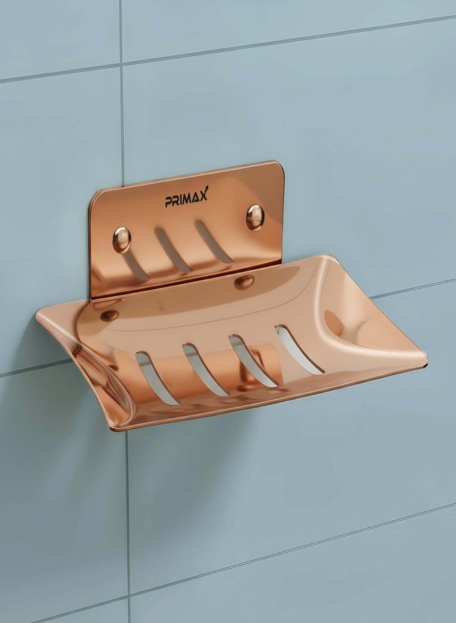 Primax Stainless Steel Soap Dish Stand/Holder/Tray for Bathroom & Kitchen/Bathroom Accessories (Rose Gold) - Pack of 1 - Image 5